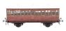 Stroudley 4 wheel Main Line oil lit third in LBSCR varnished mahogany 811 - Light bar fitted