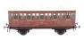 Stroudley 4 wheel Main Line oil lit second in LBSCR varnished mahogany - 456 - Light bar fitted