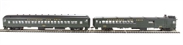 EMC Gas Electric Doodlebug Locomotive W/Trailer Coach B & O (Olive Green)
