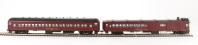 American EMC gas electric doodlebug loco with trailer coach in Boston & Maine maroon livery