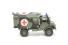 Stake wagon of the DB with Unimog ambulance load