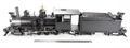 C-19 steam locomotive with short tender, painted and unlettered, in black