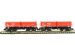 Set of 2 Type Fans128 high capacity self unloading hopper wagons of the DB AG in red "Railion" livery