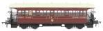 Wisbech and Upwell composite bogie tramcar 7 in GER crimson - as preserved