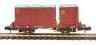 Conflat 'P' flat wagon in BR bauxite with Type A and BD containers in BR crimson - B933047