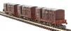 Conflat 'P' flat wagons in BR bauxite with Type A and BD containers in BR bauxite - pack of three - B933051, B933249 and B933273