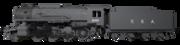 USATC S160 2-8-0 LMS Wartime Dark Grey U.S.A on Tender No.2415 Steam Locomotive