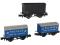 GWR 'Iron Mink' vans in GWR black & GWR blue 'Save for Victory' - Pack of 3 (58155, 47528 & 47305)