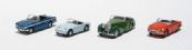 4 piece classic sports car set - MGB, Sprite, TR20 & Vitesse
