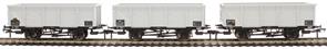 MDO 21 ton steel mineral wagons in BR grey with TOPs numbering - Pack D - pack of three