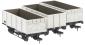 MDO 21 ton steel mineral wagons in BR grey with pre-TOPS numbering - pack of 3 - version G