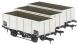 MDO 21 ton steel mineral wagons in BR grey with TOPS numbering - pack of 3 - version H