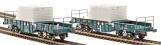 FNA-D Nuclear Flask wagons in Direct Rail Services teal - pack of 2 (Pack A) - 9002 & 9016