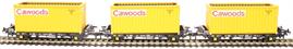PFA 30.4t flat wagon with coal containers "Cawoods" - pack A - pack of three