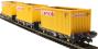 PFA 30.4t flat wagon with coal containers "Cawoods" - pack D - pack of three