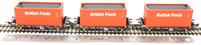 PFA 30.4t flat wagon with coal containers "British Fuels" - pack F - pack of three
