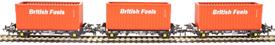 PFA 30.4t flat wagon with coal containers "British Fuels" - pack G - pack of three