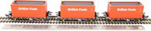 PFA 30.4t flat wagon with coal containers "British Fuels" - pack G - pack of three