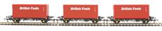 PFA 30.4t flat wagon with coal containers "British Fuels" - pack I - pack of three - Sold out on pre-order