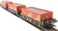PFA 30.5t flat wagon with half height nuclear container "Direct Rail Services" - pack O - pack of three