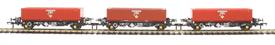 PFA 30.5t flat wagon with half height nuclear container "Direct Rail Services" - pack S - pack of three
