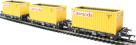 PFA 30.4t flat wagon with coal containers "Cawoods" - pack S - pack of three