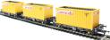 PFA 30.4t flat wagon with coal containers "Cawoods" - pack T - pack of three