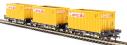 PFA 30.4t flat wagon with coal containers "Cawoods" - pack U - pack of three