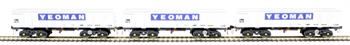 PTA/JUA bogie tippler wagons in Yeoman / Procor grey - inner pack - pack of 5