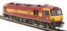 Class 92 92001 "Victor Hugo" in EWS red and gold