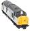 Class 37/0 37051 in Railfreight Metals sector triple grey with Scottish 'car-style' headlight