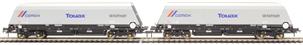 HYA 'cutdown' bogie aggregate hoppers with GB Railfreight, Touax and Cemex logos - Pack of two