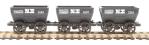 4 wheel Chaldron open wagons in North Eastern Railway livery - circa 1890 - pack of 3