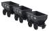 4 wheel Chaldron open wagons in Seaham Harbour black - circa 1950s - pack of 3