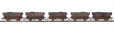 BR grey 21 tonne hoppers with coal load. Weathered - Pack of 5