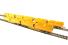 MRA Side Tipping Ballast Wagon 5 Car Set in Network Rail Yellow Livery