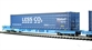 2 Megafret wagons 3368 4943 055 & 2 Stobart Rail containers. 1 container per wagon