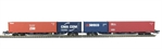 Pair of 2 FEAB Spine Wagons with GBRF Containers 640623 & 640624