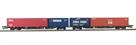 Pair of 2 FEAB spine wagons with Freightliner containers.