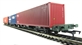 Pair of 2 FEAB spine wagons with Freightliner containers.