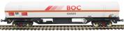 100 ton BOC tank in BOC Gases livery with red stripe and Gloucester bogies - 0008