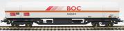 100 ton BOC tank in BOC Gases livery with red stripe and GPS bogies - 0040