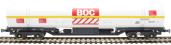 100 ton BOC tank in BOC Liquid Oxygen livery with yellow stripe and GPS bogies - 0019