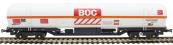 100 ton BOC tank in BOC Liquid Nitrogen livery with red stripe and GPS bogies - 0013