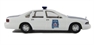 Alabama State police car in white & blue HO gauge