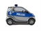 Smart Polizei police car in silver & blue HO gauge