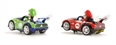 Mario Kart Wii slot car set with Mario and Luigi