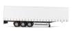 Tri Axle Curtainside Trailer with Bars in white