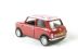 Mini Cooper in flame red with 'Union Jack' roof
