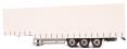 Stepped curtain side trailer in white